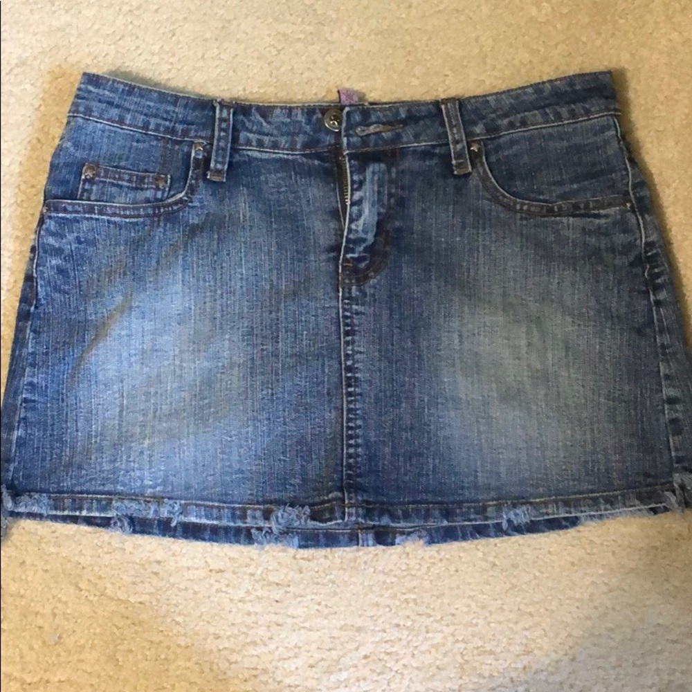 2 for $10!! Distressed denim skirt